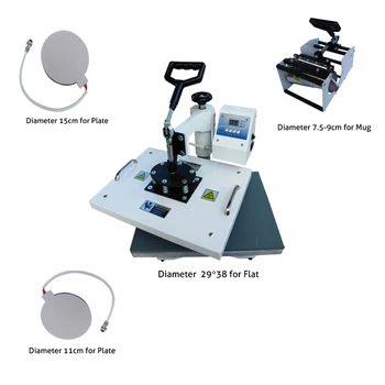 Combo 4 in 1 multifunction heat press machine for T-shirt/mug/cup/plate/cap printing
Combo 4 in 1 multifunction heat press machine for T-shirt/mug/cup/plate/cap printing