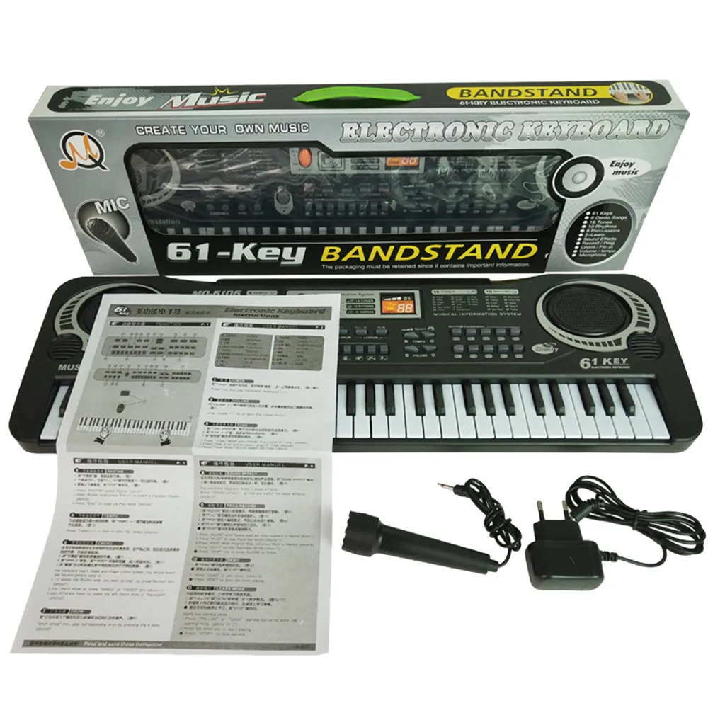61 Keys Black Digital Music Electronic Keyboard Key Board Electric Piano Kids Gift Musical Instrument Electric Piano Gift EUA522
61 Keys Black Digital Music Electronic Keyboard Key Board Electric Piano Kids Gift Musical Instrument Electric Piano Gift EUA522