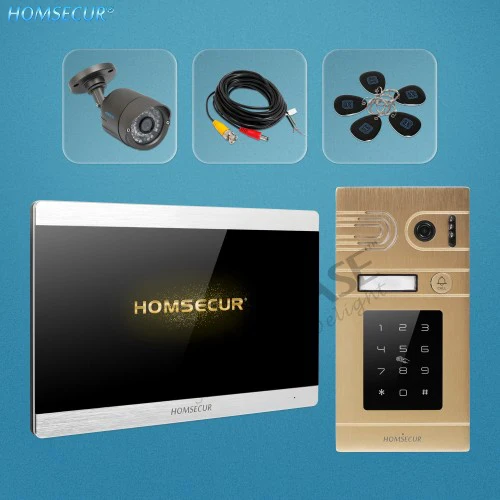 HOMSECUR 4 Wire Hands-free Video Door Phone Intercom System RFID Card Access BC071HD-G+BM715HD-S
HOMSECUR 4 Wire Hands-free Video Door Phone Intercom System RFID Card Access BC071HD-G+BM715HD-S