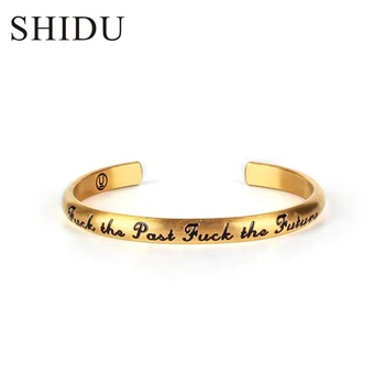 Punk Fashion Vintage Engraved Letter Bracelet Men Stainless Steel Cuff Bangles Bracelets For Women Couple pulseira masculina
Punk Fashion Vintage Engraved Letter Bracelet Men Stainless Steel Cuff Bangles Bracelets For Women Couple pulseira masculina