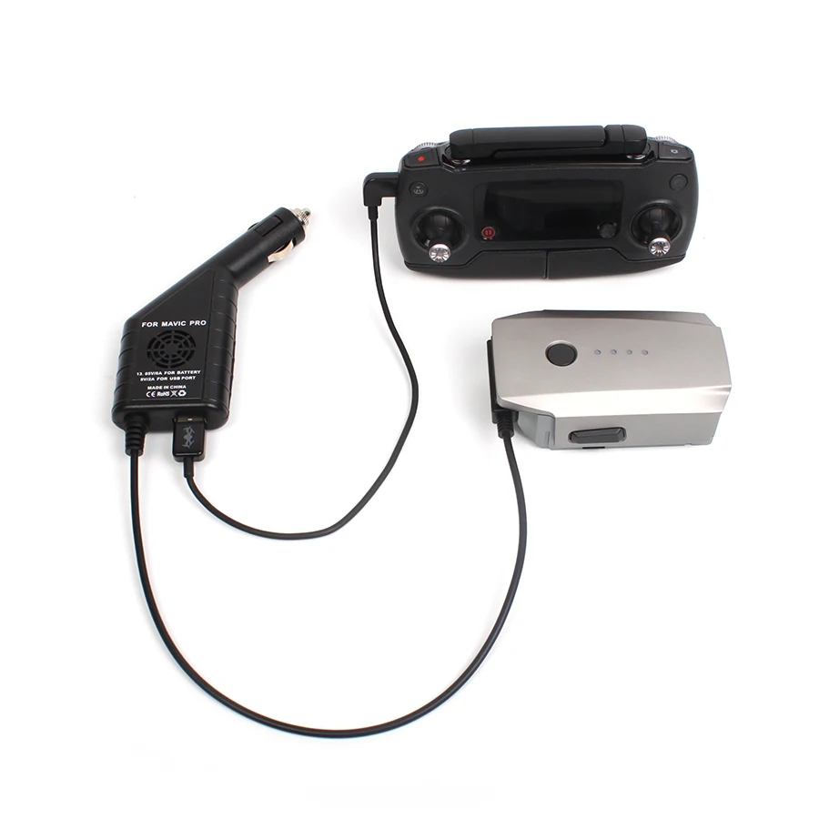 2 in 1 Car Charger with USB Port Battery Charging for Phone Tablet for DJI Mavic Pro Remote Controller Accessories
2 in 1 Car Charger with USB Port Battery Charging for Phone Tablet for DJI Mavic Pro Remote Controller Accessories