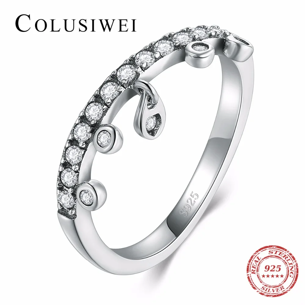 genuine 100% Authentic 925 Sterling Silver Vintage Fashion Dangle Ring Stackable Clear Zircon For Women Wedding Silver Jewelry
genuine 100% Authentic 925 Sterling Silver Vintage Fashion Dangle Ring Stackable Clear Zircon For Women Wedding Silver Jewelry