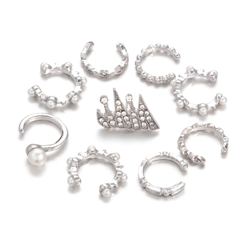 9 Pcs Beautiful workmanship Ear Clips Bohemia Ear Cuffs Earrings Fashion Non-pierced Ears Women Girls
9 Pcs Beautiful workmanship Ear Clips Bohemia Ear Cuffs Earrings Fashion Non-pierced Ears Women Girls