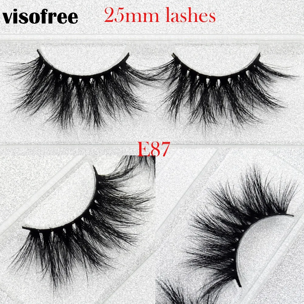 

Visofree 25mm Mink Lashes Dramatic Volume Mink Eyelashes Long 3D False Eyelashes Cruelty Free Mink Hair Lashes Faux Cils Makeup