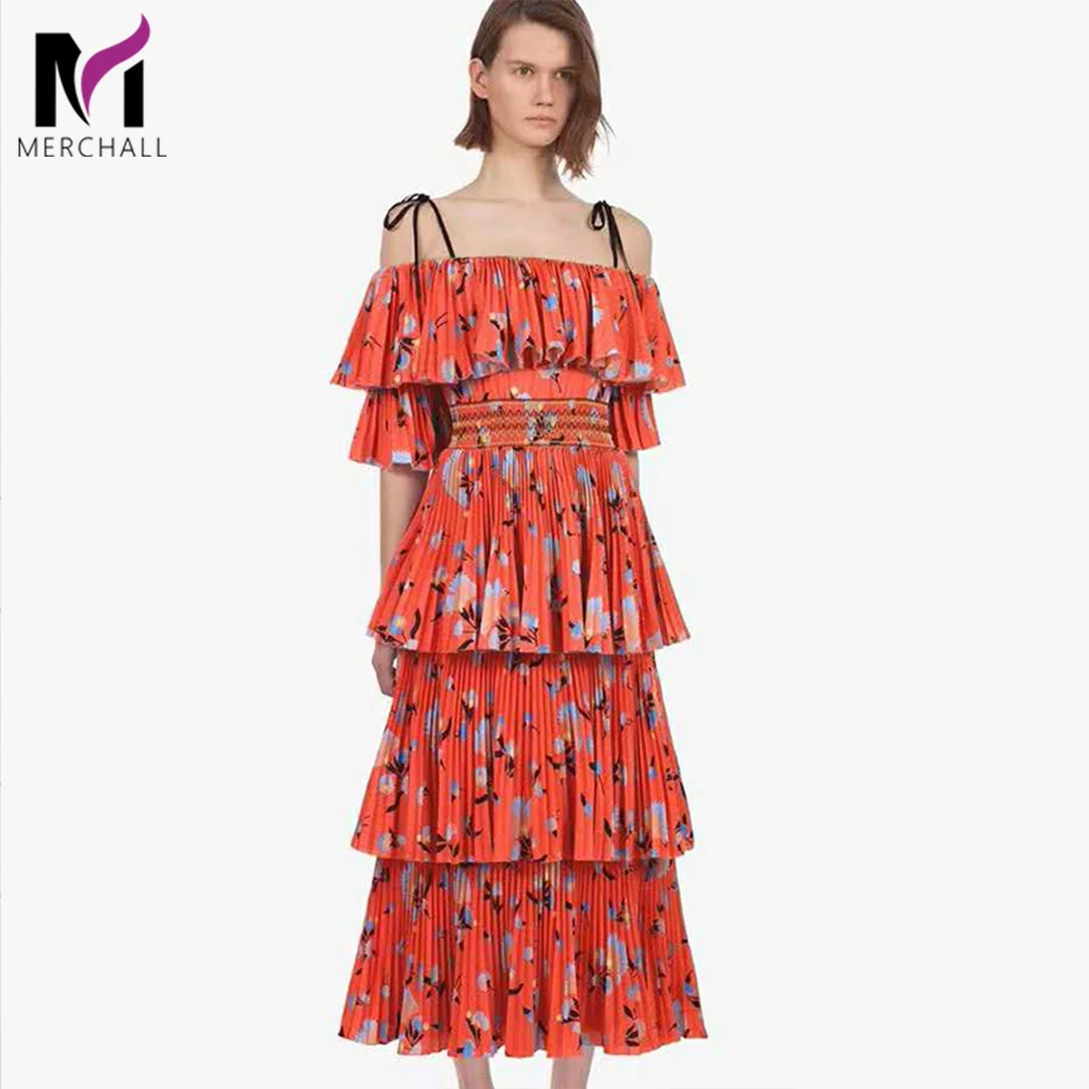 Fashion women Large size Chiffon Pleated Long Dress Women Bow Spaghetti Strap Cold Shoulder Flower Print Maxi Layer Cake Dress
Fashion women Large size Chiffon Pleated Long Dress Women Bow Spaghetti Strap Cold Shoulder Flower Print Maxi Layer Cake Dress