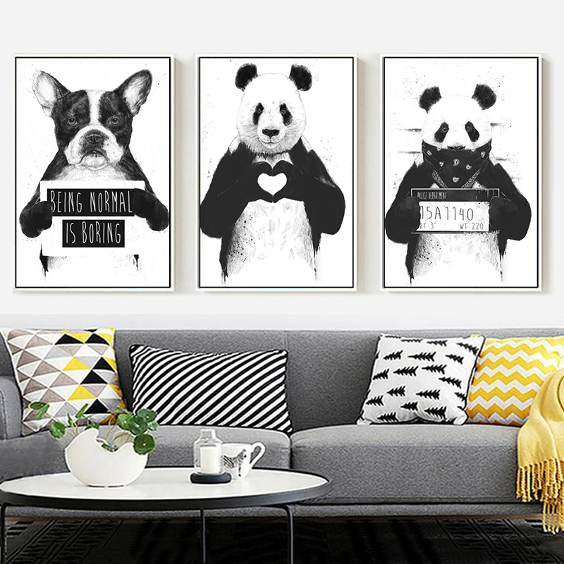 Canvas Pictures Home Decorative Panda Dog Animal Black And White Painting Wall Art Prints Poster Hotel Modular Children Bedroom
Canvas Pictures Home Decorative Panda Dog Animal Black And White Painting Wall Art Prints Poster Hotel Modular Children Bedroom
