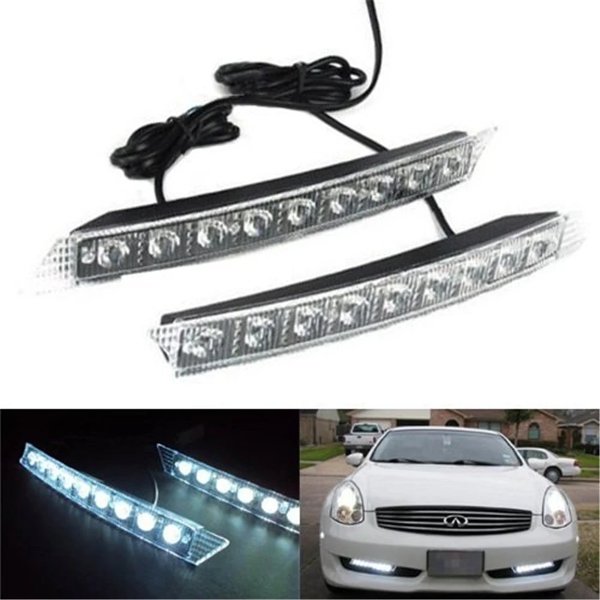 1 Pair 9 LED Car DRL White Light Fog Lamp Daytime Turn Signal Yellow LED Lamp for Audi BMW Lexus
1 Pair 9 LED Car DRL White Light Fog Lamp Daytime Turn Signal Yellow LED Lamp for Audi BMW Lexus