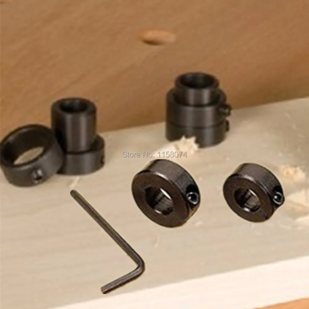 Drill Bit Shaft Depth Stop Collars Ring Set 3-16mm Woodworking Wood Drills