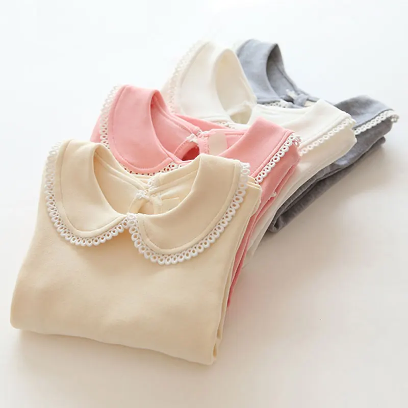 

Abreeze New Children T-shirts For Girls Spring Autumn Cotton Girls Clothing Pink White Kids Tee Solid Girls Long Sleeve Shirts
