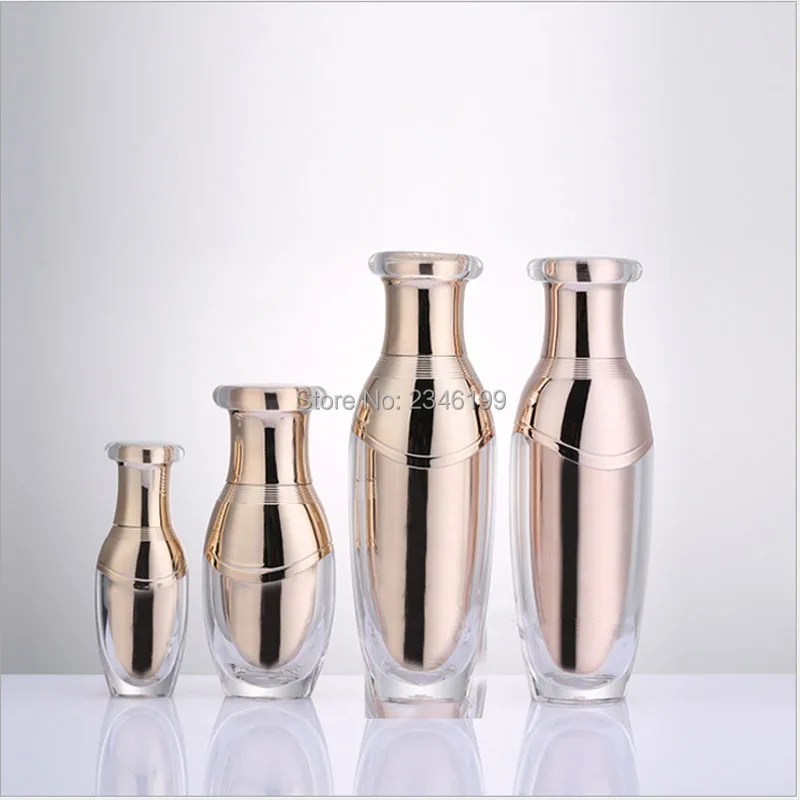Acrylic Cream Jar 50g Rose Gold Lotion Pump Bottle Emulsion Pump 100ml Acrylic Cosmetic Container Empty Cosmetic Packaging (2)