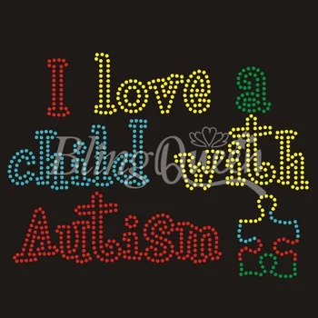 BlingQueen 25PCS/LOT Iron On Rhinestone Transfers I Love A Child With Autism Designs
BlingQueen 25PCS/LOT Iron On Rhinestone Transfers I Love A Child With Autism Designs