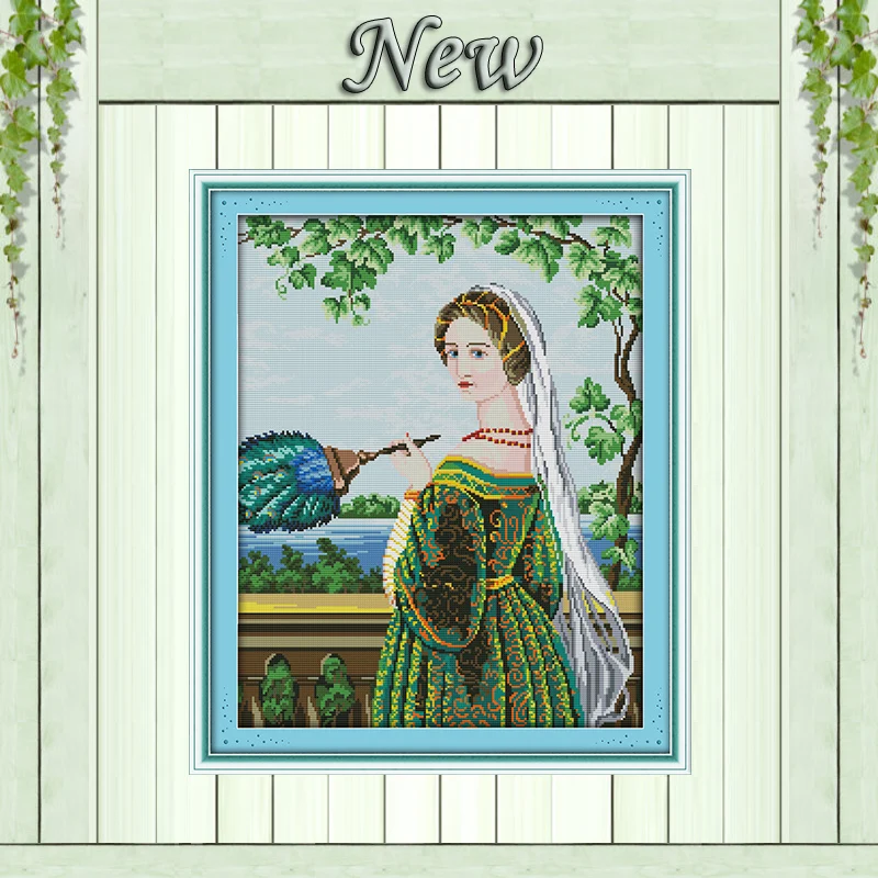 Green skirt woman reading diy painting counted print on canvas DMC 11CT 14CT kits Chinese Cross Stitch embroidery needlework Set
Green skirt woman reading diy painting counted print on canvas DMC 11CT 14CT kits Chinese Cross Stitch embroidery needlework Set