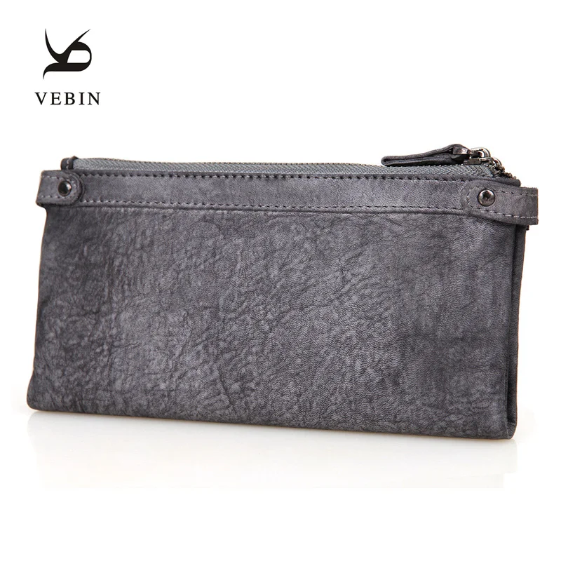 Famous Brand Vebin New Fashion Wallets Luxury Matte Genuine Leather Handbag Retro Mens Long Wallet Double Zipper Free Shipping
Famous Brand Vebin New Fashion Wallets Luxury Matte Genuine Leather Handbag Retro Mens Long Wallet Double Zipper Free Shipping