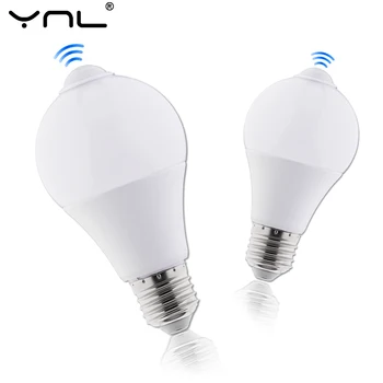 Intelligent LED Bulb Motion Sensor 5W 7W E27 220V 110V 85-265V Bombilla LED Lamp Auto Smart IC Infrared Body Lamp Lampda Ampoule
Intelligent LED Bulb Motion Sensor 5W 7W E27 220V 110V 85-265V Bombilla LED Lamp Auto Smart IC Infrared Body Lamp Lampda Ampoule