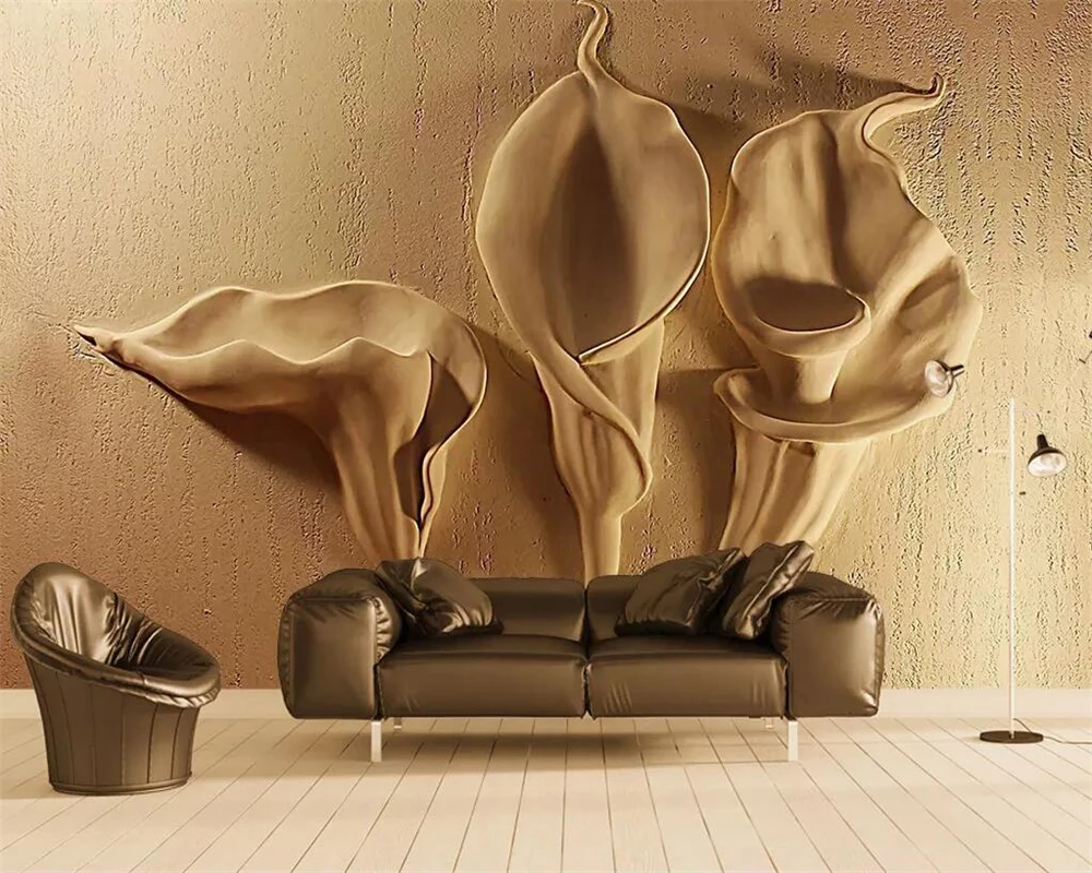 beibehang Custom wallpaper 3D gold embossed calla lily living room bedroom background 5d painting papel de parede 8d wallpapers
beibehang Custom wallpaper 3D gold embossed calla lily living room bedroom background 5d painting papel de parede 8d wallpapers