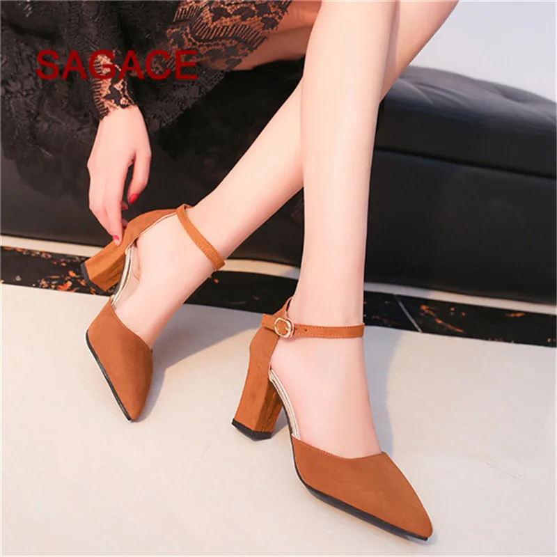 HB@2018 SAGACE Women Flock Ankle Pointed Toe Rough With High Heeled Shoes Party Single Shoes
HB@2018 SAGACE Women Flock Ankle Pointed Toe Rough With High Heeled Shoes Party Single Shoes