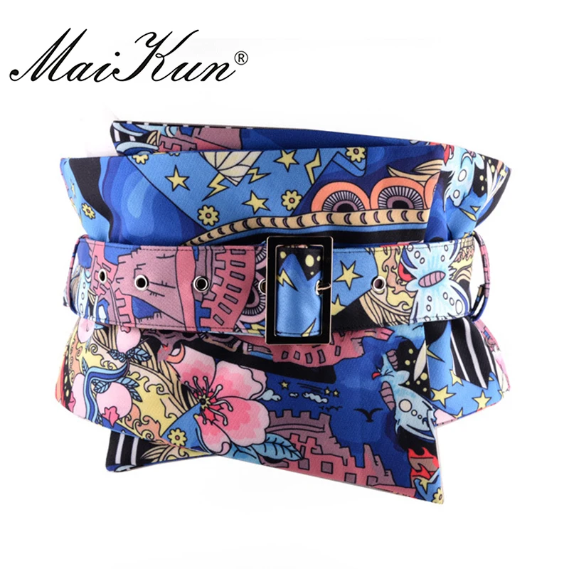 Luxury Flower Pattern Wide Belts for Women Dress Belts Wrap Around Fabric Waistband for Jeans Golden Buckle Clothing Accessory
Luxury Flower Pattern Wide Belts for Women Dress Belts Wrap Around Fabric Waistband for Jeans Golden Buckle Clothing Accessory