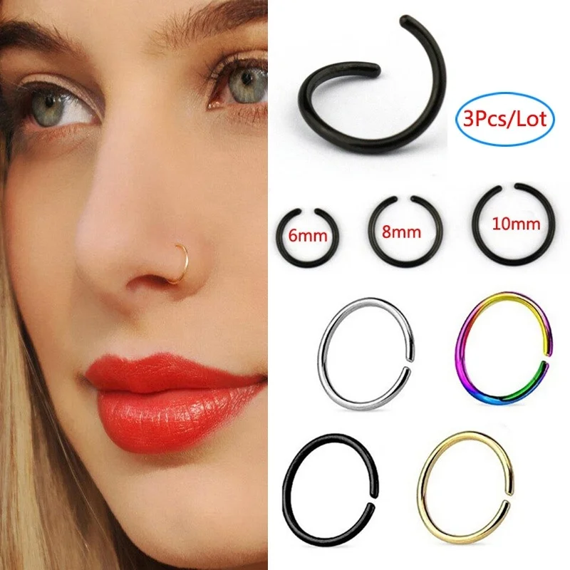 3pcs/Lot Surgical steel Flexible Segment Rings Nose Hoops Ear Piercing Tragus Nose Rings Ear Cartiliage Sexy Tragus Body Jewelry
3pcs/Lot Surgical steel Flexible Segment Rings Nose Hoops Ear Piercing Tragus Nose Rings Ear Cartiliage Sexy Tragus Body Jewelry