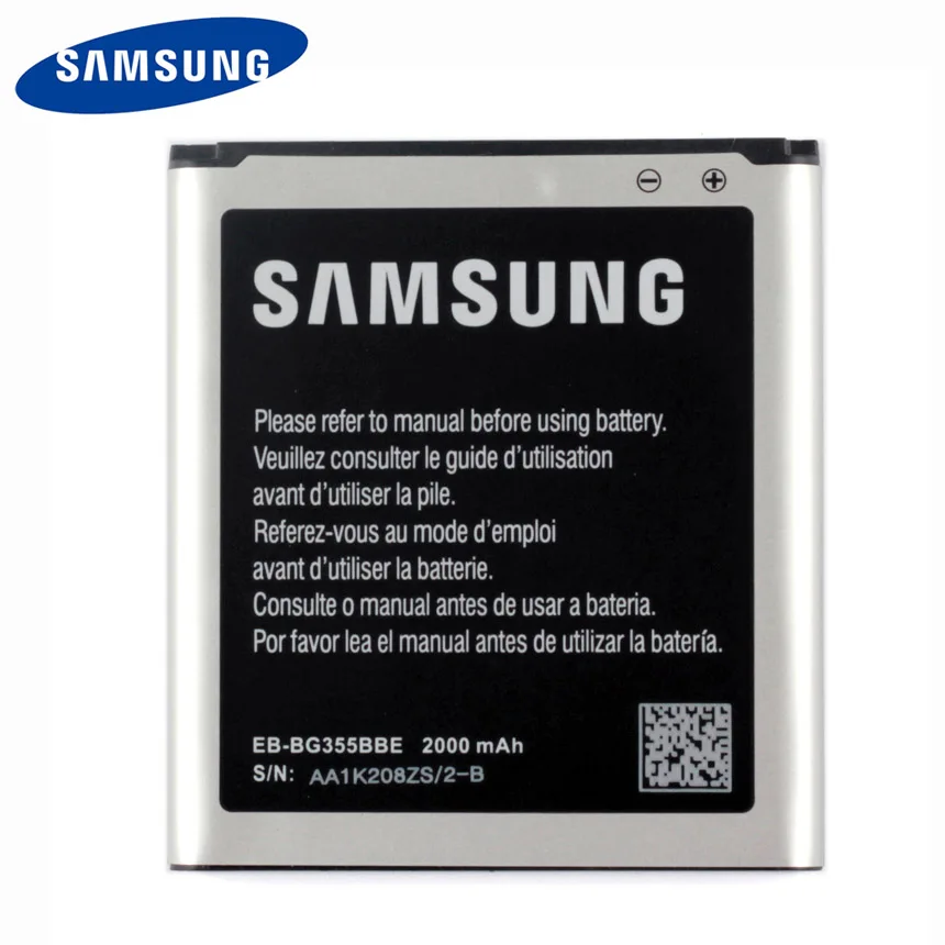 Original Samsung EB-BG355BBE Battery For Samsung GALAXY Core 2 SM-G3556D G355 G355H G3559 G3558 G3556D NFC 2000mAh
Original Samsung EB-BG355BBE Battery For Samsung GALAXY Core 2 SM-G3556D G355 G355H G3559 G3558 G3556D NFC 2000mAh