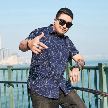 Tide brand Large size Men's Short Sleeve Shirt Men's Summer Casual Loose Half sleeve Printed Shirt More size XXL-7XL
Tide brand Large size Men's Short Sleeve Shirt Men's Summer Casual Loose Half sleeve Printed Shirt More size XXL-7XL