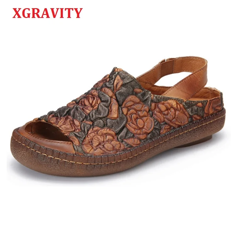 XGRAVITY 2020 Summer Shoes Sexy Genuine Leather Open Toe Dress Shoe Ladies Summer Women Flats Flat Sandals Abnormal Heels A128
XGRAVITY 2020 Summer Shoes Sexy Genuine Leather Open Toe Dress Shoe Ladies Summer Women Flats Flat Sandals Abnormal Heels A128