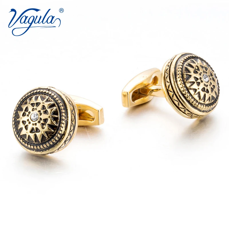 VAGULA Classic Gold-Color Plated Rhinestone Copper Black Painting Men's Cufflink Wedding Suit Shirt Buttons Cufflinks 51612
VAGULA Classic Gold-Color Plated Rhinestone Copper Black Painting Men's Cufflink Wedding Suit Shirt Buttons Cufflinks 51612