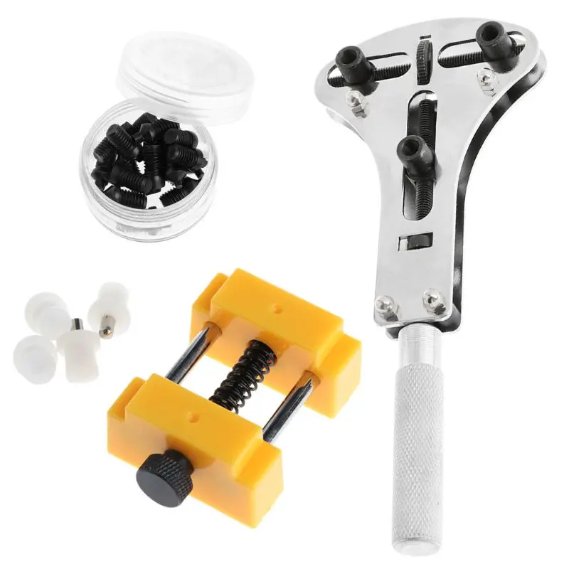 1 Set Watch Opener Repair Tools Back Cover Opening Kit Clock Fixing Base Professional Case Portable For Watchmaker Jeweler
1 Set Watch Opener Repair Tools Back Cover Opening Kit Clock Fixing Base Professional Case Portable For Watchmaker Jeweler