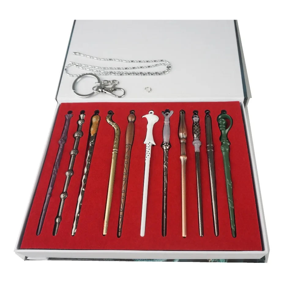Potter Magic Wands Set Hermione Granger Lord hermi Neville Wand metal Potter Narvissa Dumbledore Quidditch Time Turner necklace
Potter Magic Wands Set Hermione Granger Lord hermi Neville Wand metal Potter Narvissa Dumbledore Quidditch Time Turner necklace