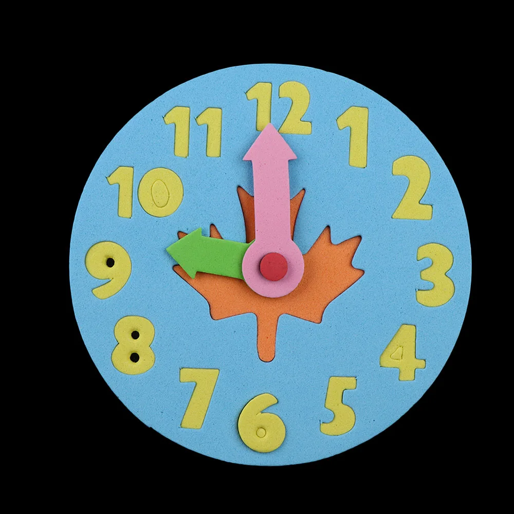 New Kids Early Educational Toy DIY Homemade EVA Stitching Small Clock Material Kits Clock Unisex Random Color
New Kids Early Educational Toy DIY Homemade EVA Stitching Small Clock Material Kits Clock Unisex Random Color