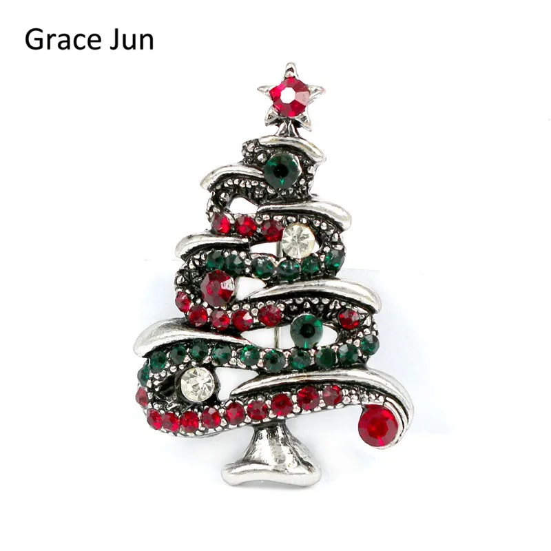 Image Hot Sale Vintage Tree Shpae Brooches for Women Party Weddidng Luxury Scarf Hijab Hat Pins Brooches Christmas Ornament Good Gift