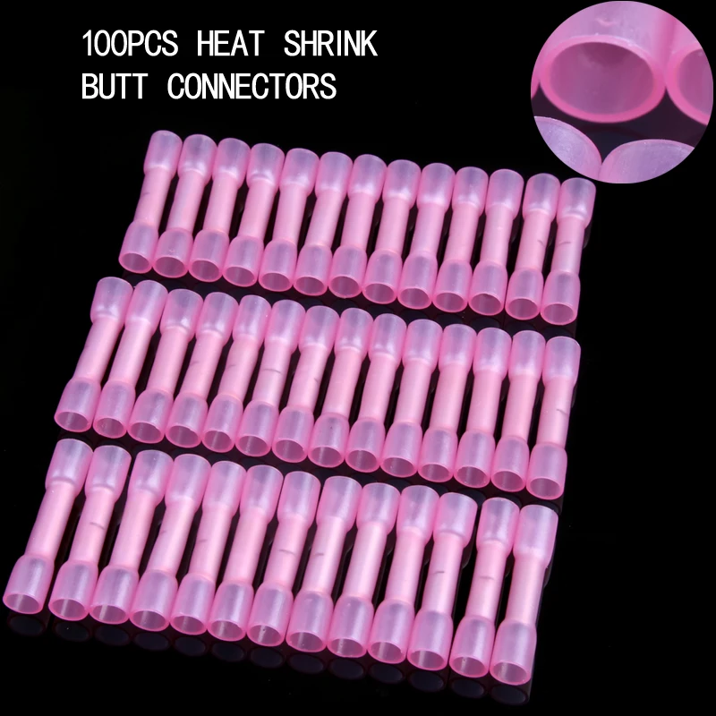 100pcs Waterproof&Insulated Heat Shrink Butt Terminal Connectors Electrical Cable Wire Connector Crimp Terminals For 0.5-1.5mm2
100pcs Waterproof&Insulated Heat Shrink Butt Terminal Connectors Electrical Cable Wire Connector Crimp Terminals For 0.5-1.5mm2