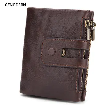 GENODERN Genuine Leather Men with Removable Card Purse Wallet Small Zipper&Hasp Male Purse RFID Organizer Wallets for Man
GENODERN Genuine Leather Men with Removable Card Purse Wallet Small Zipper&Hasp Male Purse RFID Organizer Wallets for Man