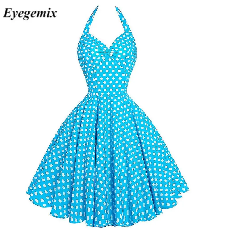 Robe Retro White Polka Dot Dress Audrey Hepburn Vintage Halter Dress 1950s 60s Gothic Pin Up Rockabilly Bodycon Dress Plus Size
Robe Retro White Polka Dot Dress Audrey Hepburn Vintage Halter Dress 1950s 60s Gothic Pin Up Rockabilly Bodycon Dress Plus Size