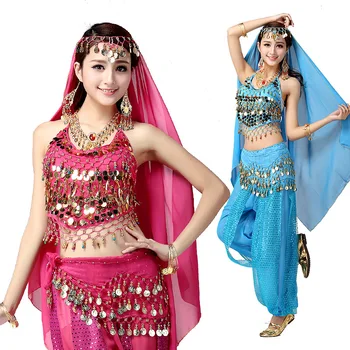 4PCS Coin Bellydance Costume Performance Bollywood Costume Indian Tribal Bellydance Dress Women Belly Dancing Costume Set Tribal
4PCS Coin Bellydance Costume Performance Bollywood Costume Indian Tribal Bellydance Dress Women Belly Dancing Costume Set Tribal