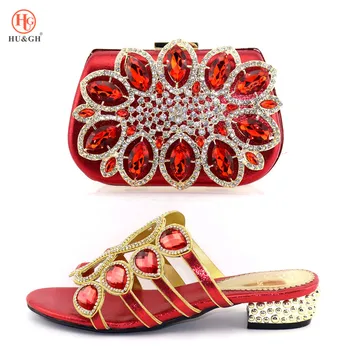 2020 Latest Red Coral Italian Ladies Shoes and Bags To Match Set Decorated with Rhinestone African Party Wedding Shoes Low Heels
2020 Latest Red Coral Italian Ladies Shoes and Bags To Match Set Decorated with Rhinestone African Party Wedding Shoes Low Heels