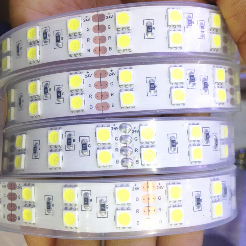 DC 24V 120led/m waterproof SMD 5050 RGB led strip Double Row Flexible ribbon 600 led tape light warm White 5m Free shipping
DC 24V 120led/m waterproof SMD 5050 RGB led strip Double Row Flexible ribbon 600 led tape light warm White 5m Free shipping
