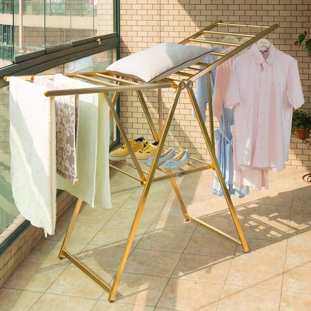 Folding Clothes Garment Drying Hanging Racks Hangers Garment Laundry Rack Space Saver for Indoor Outdoor DQ9009-1/-2/-3
Folding Clothes Garment Drying Hanging Racks Hangers Garment Laundry Rack Space Saver for Indoor Outdoor DQ9009-1/-2/-3