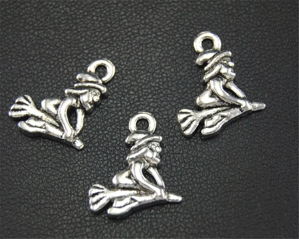 15pcs Antique Sliver Ride Broom Witch Charm Handmade Charms Pendants Jewelry Findings 11x13mm A1707
15pcs Antique Sliver Ride Broom Witch Charm Handmade Charms Pendants Jewelry Findings 11x13mm A1707