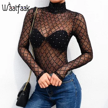 Waatfaak Sexy Black Plaid See Through Club Sequin Jumpsuit Women Rompers Long Sleeve Party Mesh Skinny Body Suit Femme Bodysuit
Waatfaak Sexy Black Plaid See Through Club Sequin Jumpsuit Women Rompers Long Sleeve Party Mesh Skinny Body Suit Femme Bodysuit