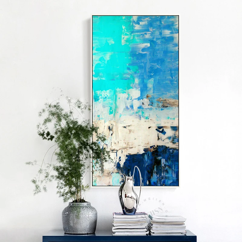 Modern Home Decor Abstract Blue Watercolor Oil painting Wall Pictures For Living Room No Frame Nordic Wall Art
Modern Home Decor Abstract Blue Watercolor Oil painting Wall Pictures For Living Room No Frame Nordic Wall Art