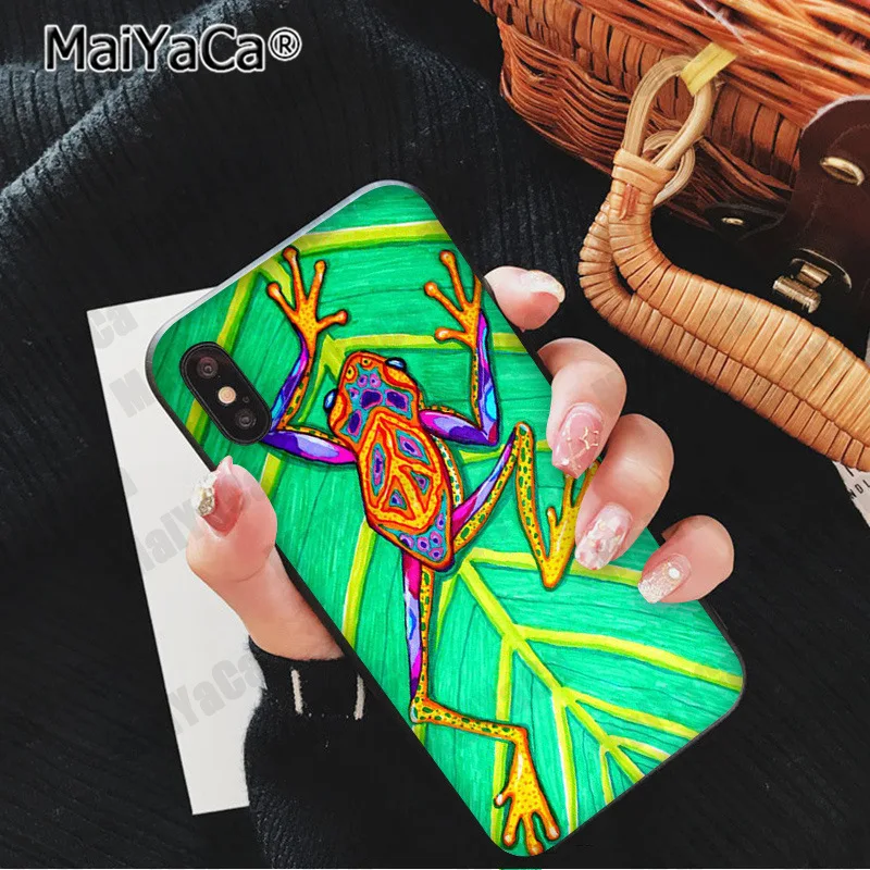 MaiYaCa Hippy Hippie Psychedelic Art Peace Colorful Cute Phone Accessories Case for iPhone 5 5Sx 6 7 7plus 8 8Plus X XS MAX XR