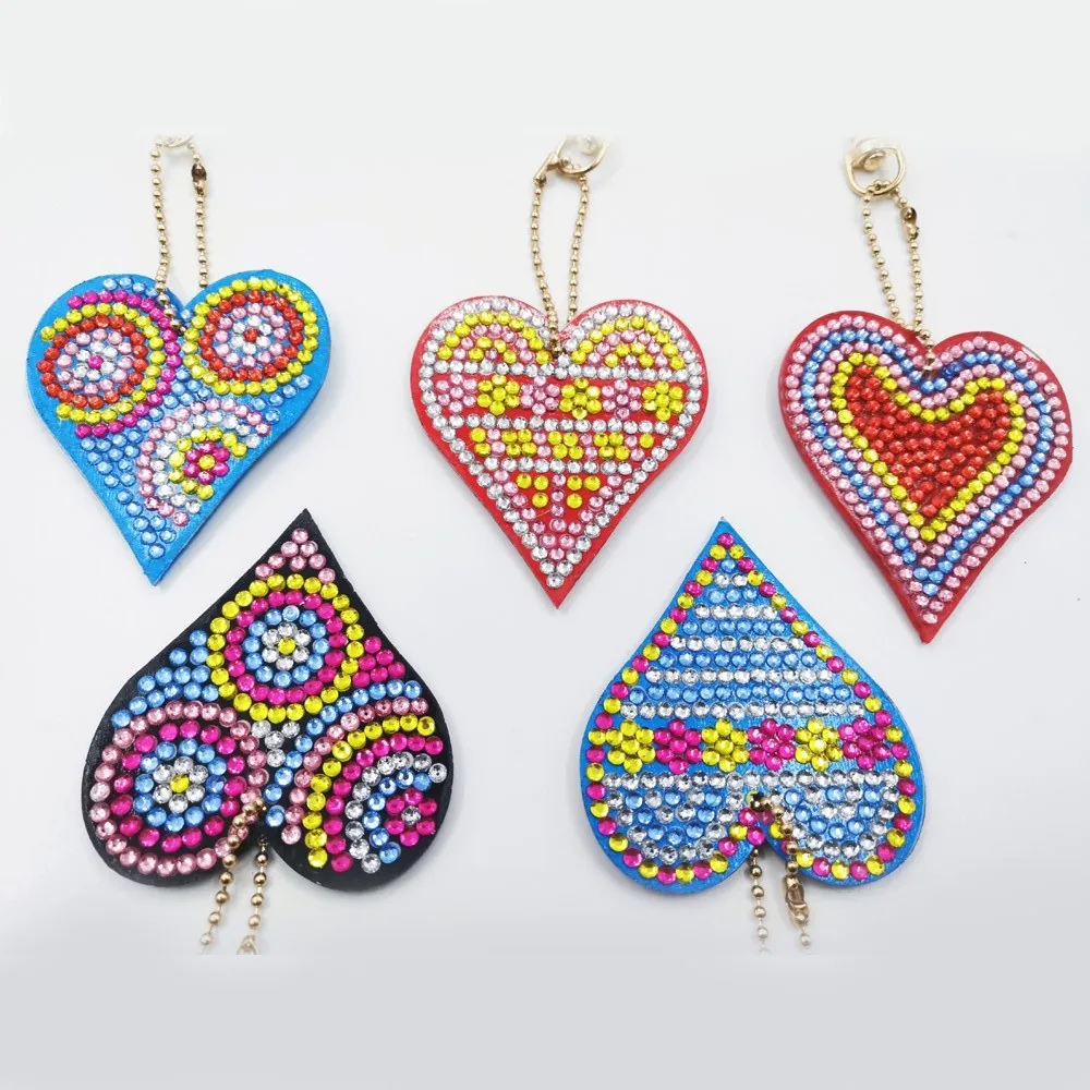 5Pcs DIY Crystal Pattern Diamond Embroidery 5D Diamond Painting Keychain Round Love Heart Sticker Double Sided Bag Decoration
5Pcs DIY Crystal Pattern Diamond Embroidery 5D Diamond Painting Keychain Round Love Heart Sticker Double Sided Bag Decoration