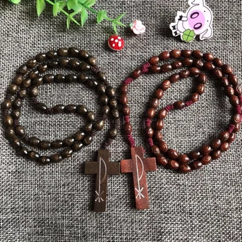 10pcs/pack 2 brown color wood rosary / cord religious rosary necklace/rope rosary/oval bead 8*6MM with engraved circle
10pcs/pack 2 brown color wood rosary / cord religious rosary necklace/rope rosary/oval bead 8*6MM with engraved circle
