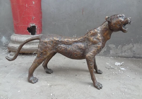 wholesale factory 26" Chinese Bronze Sculpture Ferocious FengShui Animals Leopard Panther Statue
wholesale factory 26" Chinese Bronze Sculpture Ferocious FengShui Animals Leopard Panther Statue