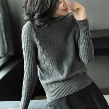 Women Winter Autumn Fashion Loose Thick Warm Turtleneck Solid 100% Cashmere Knitted Sweater Ladies Vintage Jumper Comfy Sweater
Women Winter Autumn Fashion Loose Thick Warm Turtleneck Solid 100% Cashmere Knitted Sweater Ladies Vintage Jumper Comfy Sweater