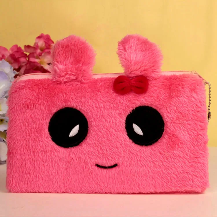 Bear pencil cases for girls Kawaii Plush panda pen bag stationery pouch kids gift school office supply Estuche 17