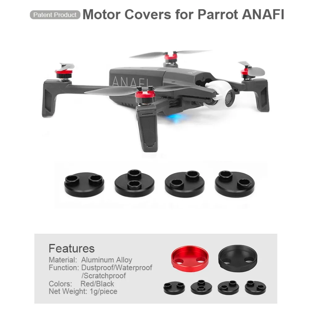 Hobbyrinc 4Pcs Aluminium Alloy Motor Protection Protective Cover Dustproof and Anti-knock Cover for Parrot ANAFI - Red/ Black
Hobbyrinc 4Pcs Aluminium Alloy Motor Protection Protective Cover Dustproof and Anti-knock Cover for Parrot ANAFI - Red/ Black