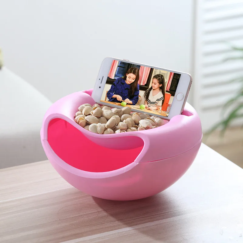 Useful Double Layers Snacks Fruit Plate Bowl Dish Phone Holder for TV Lazy Home Accessories LAD-sale
Useful Double Layers Snacks Fruit Plate Bowl Dish Phone Holder for TV Lazy Home Accessories LAD-sale