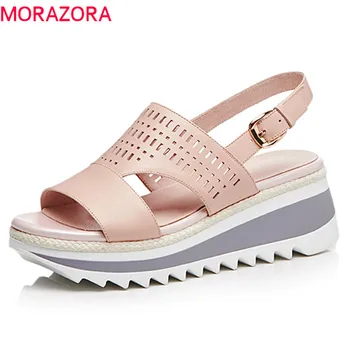 MORAZORA 2018 hot sale women sandals simple buckle summer shoes elegant solid platform shoes comfortable wedges shoes woman
MORAZORA 2018 hot sale women sandals simple buckle summer shoes elegant solid platform shoes comfortable wedges shoes woman