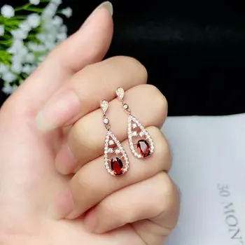 SHILOVEM 925 sterling silver Natural garnet stud earrings fine Jewelry women wedding new plant wholesale 4*6mm be040606ags
SHILOVEM 925 sterling silver Natural garnet stud earrings fine Jewelry women wedding new plant wholesale 4*6mm be040606ags